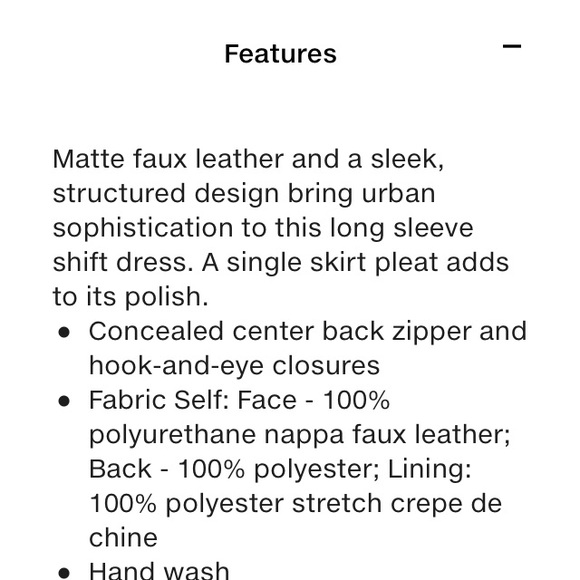 BCBG Faux Leather Dress-size Medium - Picture 7 of 8